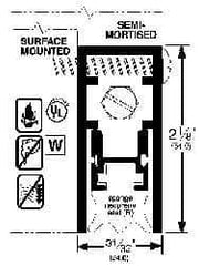 Pemko - Heavy Duty Automatic Door Bottom Sweep - Sponge Neoprene, 2-1/8" High, Dark Bronze Anodized Aluminum Coated - Industrial Tool & Supply