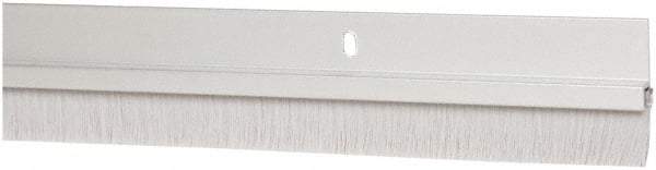 Pemko - Door Bottom Sweep - Nylon Brush, 1-1/2" High, Clear Anodium Aluminum Coated - Industrial Tool & Supply