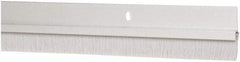 Pemko - Door Bottom Sweep - Nylon Brush, 1-1/2" High, Clear Anodium Aluminum Coated - Industrial Tool & Supply
