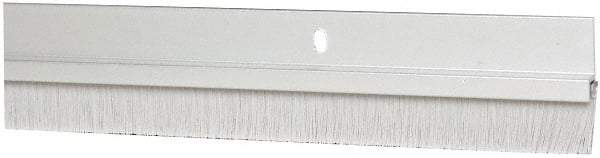 Pemko - Door Bottom Sweep - Nylon Brush, 1-1/2" High, Clear Anodium Aluminum Coated - Industrial Tool & Supply
