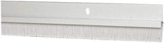 Pemko - Door Bottom Sweep - Nylon Brush, 1-1/2" High, Clear Anodium Aluminum Coated - Industrial Tool & Supply