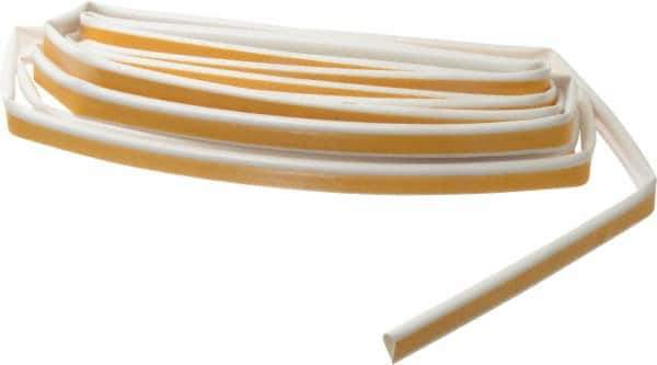 Pemko - 17' Long x 1/2" Wide, Siliconseal Self-Adhesive Weatherstripping - White Finish - Industrial Tool & Supply