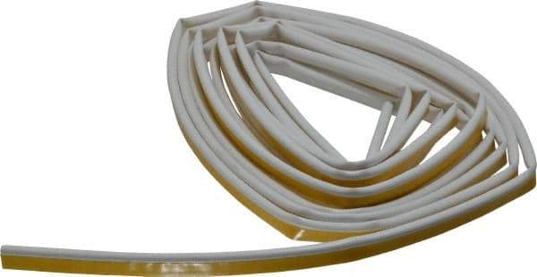 Pemko - 20' Long x 1/2" Wide, Siliconseal Self-Adhesive Weatherstripping - White Finish - Industrial Tool & Supply