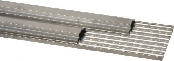 Pemko - 48" Long x 6-3/4" Wide x 1/2" High, Saddle Threshold - Mill Finish Aluminum - Industrial Tool & Supply