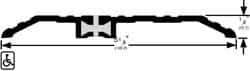 Pemko - 72" Long x 6-1/8" Wide x 1/2" High, Saddle Threshold - Mill Finish Aluminum - Industrial Tool & Supply