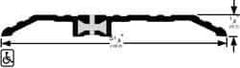 Pemko - 72" Long x 6-1/8" Wide x 1/2" High, Saddle Threshold - Mill Finish Aluminum - Industrial Tool & Supply