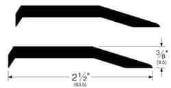 Pemko - 72" Long x 2-1/2" Wide x 3/8" High, Carpet Threshold - Clear Anodized Aluminum Finish - Industrial Tool & Supply