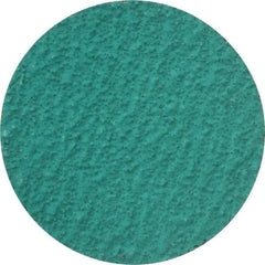 Standard Abrasives - 3" Disc Diam, 36 Grit, Zirconia Alumina Quick Change Disc - Type R Attaching System, Coated, Green, Very Coarse Grade, 18,000 RPM - Industrial Tool & Supply