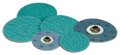 Standard Abrasives - 1" Disc Diam, 36 Grit, Zirconia Alumina Quick Change Disc - Type S Attaching System, Coated, Green, Very Coarse Grade - Industrial Tool & Supply