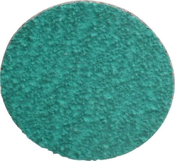 Standard Abrasives - 2" Disc Diam, 50 Grit, Zirconia Alumina Quick Change Disc - Type S Attaching System, Coated, Green, Coarse Grade, 20,000 RPM - Industrial Tool & Supply