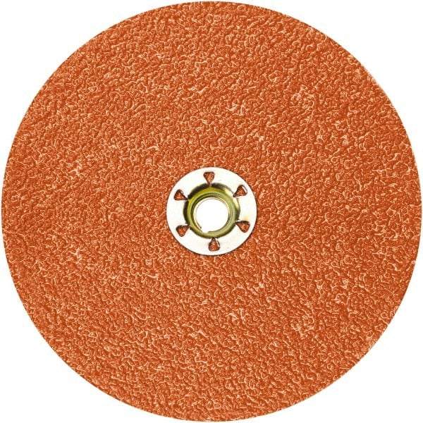 Standard Abrasives - 2" Disc Diam, 50 Grit, Ceramic Quick Change Disc - Type R Attaching System, Coated, Red, Coarse Grade - Industrial Tool & Supply