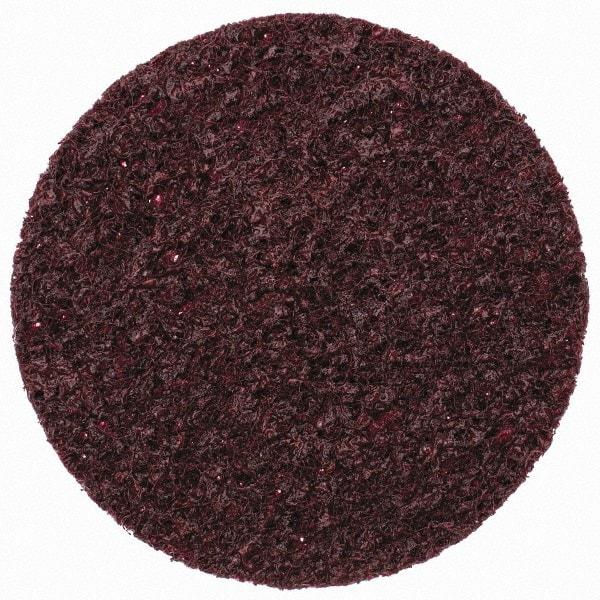 Standard Abrasives - 3" Disc Diam, Aluminum Oxide Quick Change Disc - Type P Attaching System, Nonwoven, Dark Maroon, Medium Grade, 18,000 RPM, FE Series - Industrial Tool & Supply