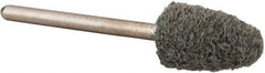 Standard Abrasives - 3/8" Head Diam x 3/4" Thickness, B52, Pointed End, Aluminum Oxide Mounted Point - Blue, Medium Grade, 45,300 RPM - Industrial Tool & Supply