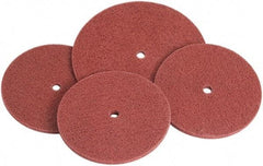 Standard Abrasives - 10" Very Fine Grade Aluminum Oxide Deburring Disc - 1/2" Center Hole, Arbor Connection, Red, 2,000 Max RPM - Industrial Tool & Supply
