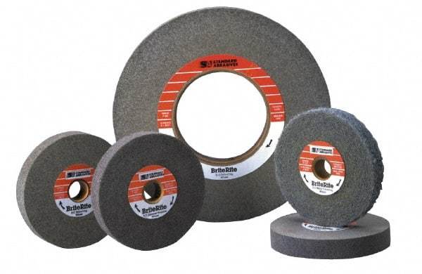 Standard Abrasives - 12" Diam, 5" Face Width, 5" Center Hole, Medium Grade, Aluminum Oxide Deburring Wheel - Convolute, Density 5 Grade, 3,000 RPM - Industrial Tool & Supply