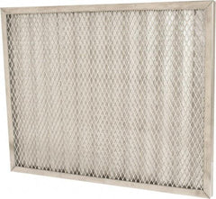 Made in USA - 16" Noml Height x 20" Noml Width x 1" Noml Depth, 71% Capture Efficiency, Permanent Air Filter - MERV 7, Aluminum Cloth & Mesh, Integrated Aluminum Frame, 300 Max FPM, 640 CFM, For Any Unit - Industrial Tool & Supply