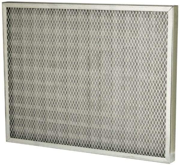 Made in USA - 20" Noml Height x 25" Noml Width x 2" Noml Depth, Permanent Air Filter - Steel, Integrated Steel Frame, 500 Max FPM, 1,750 CFM, For Large Particle Removal Applications - Industrial Tool & Supply