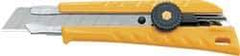 Olfa - Snap Utility Knife - Yellow Plastic Handle - Industrial Tool & Supply