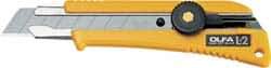 Olfa - Snap Utility Knife - Yellow Plastic Handle - Industrial Tool & Supply