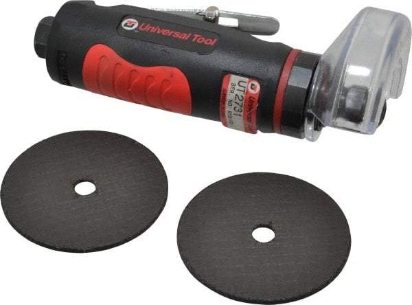 Universal Tool - 2-7/8" Wheel Diam, 22,000 RPM, Pneumatic Cutoff & Cutoff-Grinder Tool - Straight Handle - Industrial Tool & Supply