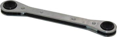 Lang - 1/2" x 9/16" 6 Point Ratcheting Box Wrench - Double End, 6-7/8" OAL, Steel - Industrial Tool & Supply