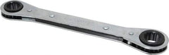 Lang - 9/16" x 5/8" 12 Point Ratcheting Box Wrench - Double End, 8-1/8" OAL, Steel - Industrial Tool & Supply