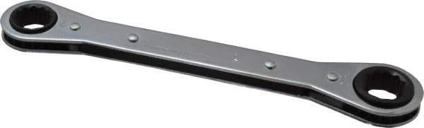 Lang - 5/8" x 11/16" 12 Point Ratcheting Box Wrench - Double End, 8-1/8" OAL, Steel - Industrial Tool & Supply