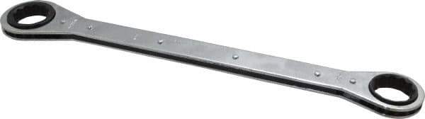 Lang - 1-1/8" x 1-3/16" 12 Point Ratcheting Box Wrench - Double End, 15" OAL, Steel - Industrial Tool & Supply