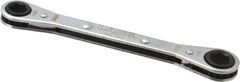 Lang - 9mm x 10mm 6 Point Ratcheting Box Wrench - Double End, 5-1/2" OAL, Steel - Industrial Tool & Supply