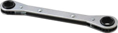 Lang - 12mm x 14mm 6 Point Ratcheting Box Wrench - Double End, 6-7/8" OAL, Steel - Industrial Tool & Supply