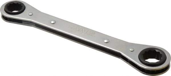 Lang - 15mm x 17mm 12 Point Ratcheting Box Wrench - Double End, 8-1/8" OAL, Steel - Industrial Tool & Supply