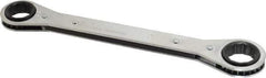 Lang - 19mm x 21mm 12 Point Ratcheting Box Wrench - Double End, 9-1/4" OAL, Steel - Industrial Tool & Supply