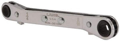 Lang - 1/4" x 5/16" 12 Point Reversible Ratcheting Offset Box Wrench - Double End, 4-1/4" OAL, Steel, 25° Offset - Industrial Tool & Supply