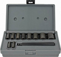 Lang - 11 Piece, 1/4 to 1", Hollow Punch Set - Industrial Tool & Supply