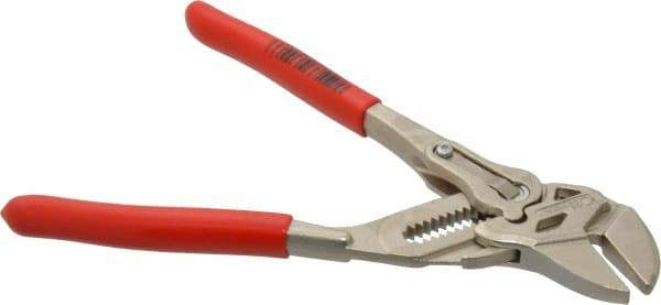 Knipex - 7" OAL, Pipe Wrench Tongue & Groove Pliers - Smooth Smooth Jaws, Standard Head - Industrial Tool & Supply