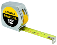 STANLEY® PowerLock® Metal Case Tape Measure 3/4" x 12' - Industrial Tool & Supply