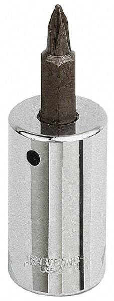 Armstrong - 1/4" Drive, T27 Torx Bit Socket - 1-9/16" OAL - Industrial Tool & Supply