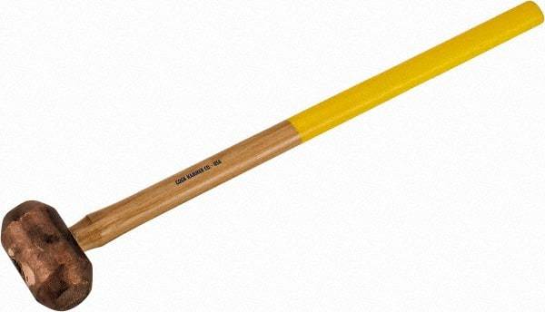 Cook Hammer - 10 Lb Head Nonsparking Mallet - 31" OAL, Wood Handle - Industrial Tool & Supply