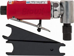 Sioux Tools - 1/4" Collet, Angle Handle, Straight Air Die Grinder - 20,000 RPM, Front Exhaust, 16 CFM, 0.3 hp, 6.21 bar, 1/4 NPT - Industrial Tool & Supply