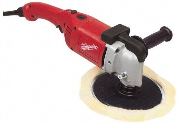 Milwaukee Tool - 7" Pad Diam, 2,800 RPM, Handheld Electric Polisher - 5/8-11" Spindle Thread, 11 Amps, 120 Volts - Industrial Tool & Supply
