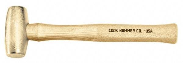 Cook Hammer - 6 Lb Head Nonsparking Mallet - 16" OAL, Wood Handle - Industrial Tool & Supply