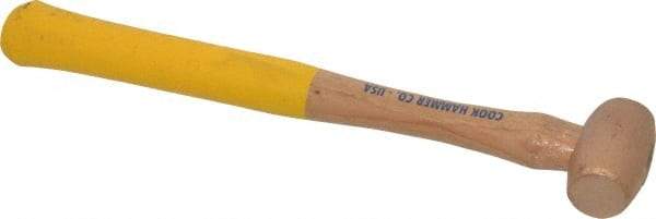 Cook Hammer - 1/2 Lb Head Nonsparking Mallet - 12" OAL, Wood Handle - Industrial Tool & Supply