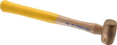 Cook Hammer - 1/2 Lb Head Nonsparking Mallet - 12" OAL, Wood Handle - Industrial Tool & Supply