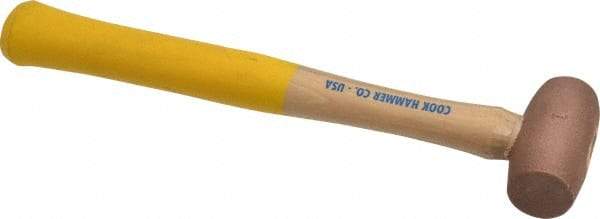Cook Hammer - 1 Lb Head Nonsparking Mallet - 12" OAL, Wood Handle - Industrial Tool & Supply