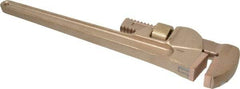 Ampco - 14" Bronze Straight Pipe Wrench - 1-1/2" Pipe Capacity - Industrial Tool & Supply