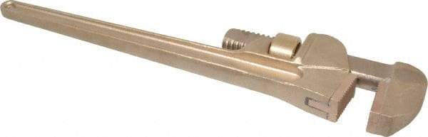 Ampco - 18" Bronze Straight Pipe Wrench - 2" Pipe Capacity - Industrial Tool & Supply