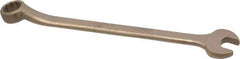 Ampco - 9/16" 12 Point Offset Combination Wrench - 15° Offset Angle, 8-1/4" OAL, Aluminum Bronze, Plain Finish - Industrial Tool & Supply