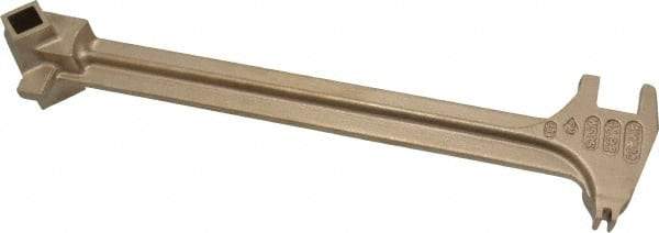 Ampco - 15" Long Aluminum Bronze Drum Plug Wrench - For Use with 22 Different Bungs, Nonsparking - Industrial Tool & Supply