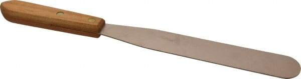 Ampco - 1-1/2" Wide Nickel Copper Spatula - Stiff, Wood Handle, 14" OAL - Industrial Tool & Supply
