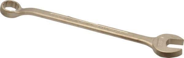 Ampco - 7/8" 12 Point Offset Combination Wrench - 15° Offset Angle, 13-1/4" OAL, Aluminum Bronze, Plain Finish - Industrial Tool & Supply